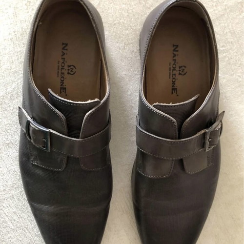 Napoleone Italian shoes grey-brown like new, leather, size 43