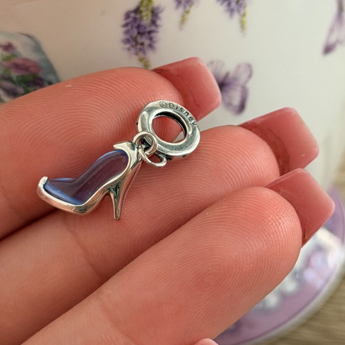 Pandora charm high heel symbol like new, turquoise and silver