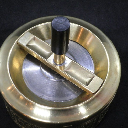 Antique Erhard closed ashtray used, brass made in Germany