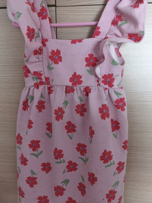 Zara dress like new for 3 years old, pink and red