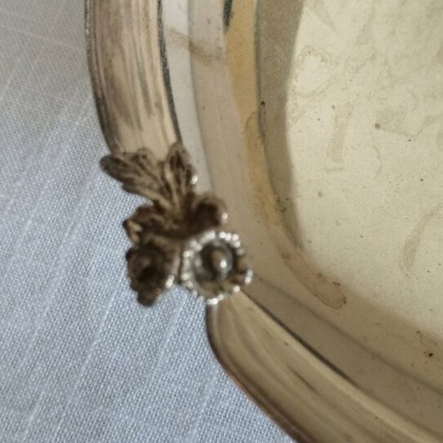 Silver-plated centerpiece used, diameter 15cm
