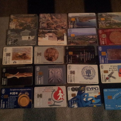 Phone cards used, pack of 20 pieces