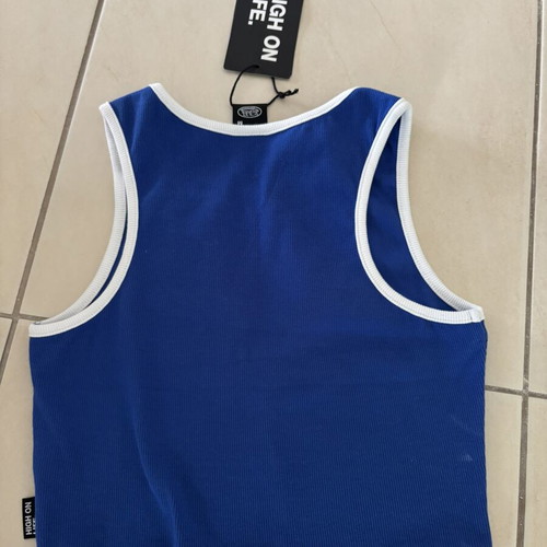 Von Dutch Blue Crop Top Size M New