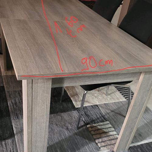 Table 1.60×90 cm with 40 cm extension like new