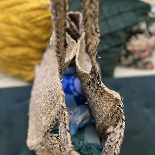 Ble Resort Collection Straw Jute Handbag like new, beige