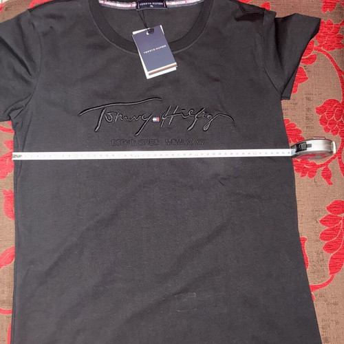 Tommy Hilfiger men's T-shirt black embroidered XL new with tags