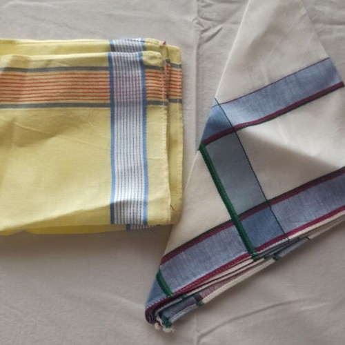 Handkerchiefs new, set of 2, multicolored, sizes 37x37 and 26x26 cm