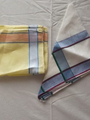 Handkerchiefs new, set of 2, multicolored, sizes 37x37 and 26x26 cm