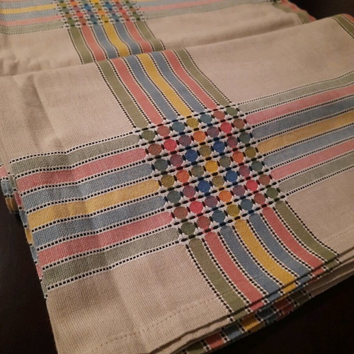 Woven Cretan Tablecloth - dowry items