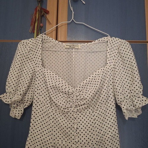 Polka Dot Midi Dress like new, black and white, size large