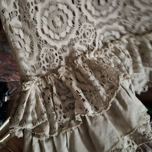 Lace dress used, beige, size M/L, alpha line