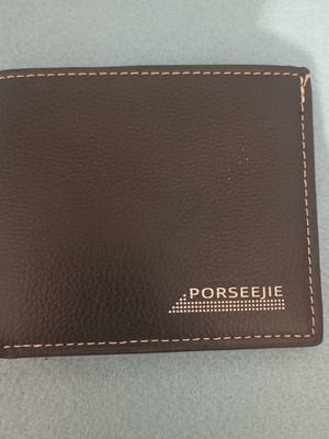 Men's wallet made of leatherette like new, black
