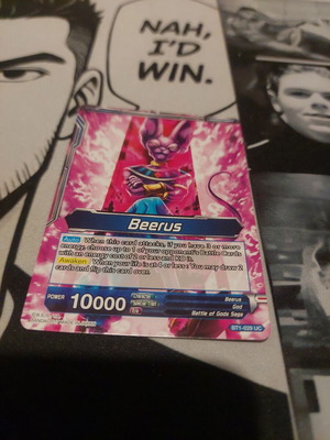 Beerus Leader Card used, BT1-029 UC, Battle of Gods Saga