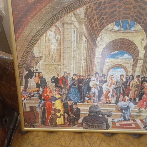 Framed puzzle 100 Years of Cinema by Renato Casaro like new