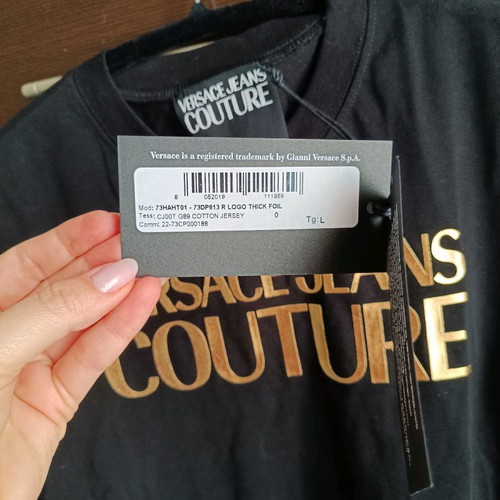Versace Couture t-shirt short sleeve new, black, size L