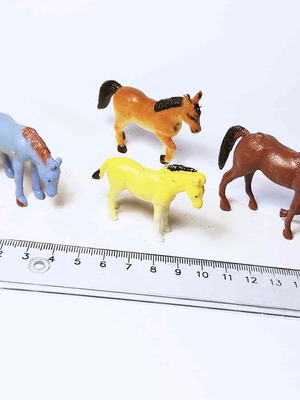 Mini horses used, plastic figures, pack