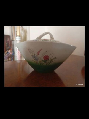 Porcelain container Wildflower Bavaria mid-century modern 1949 like new