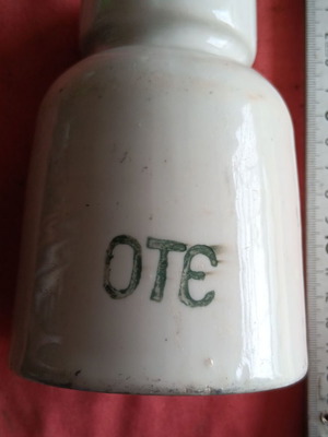 Συλλεκτικός μονωτήρας πορσελάνης ΟΤΕ μεγάλου μεγέθους σαν καινούργιος