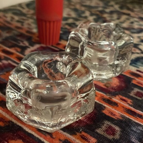 Costa Boda candlesticks new, set of 3 pieces
