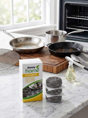 Amway Home Dish Drops stainless steel scrubbers new
