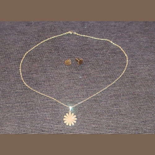Daisy set made of gold-tone stainless steel new