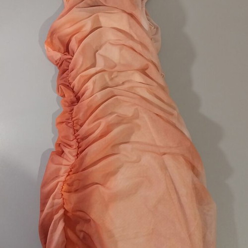 Bershka dress orange size XS new see-through