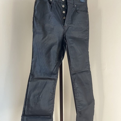 Zara brown faux leather straight pants like new, size 34