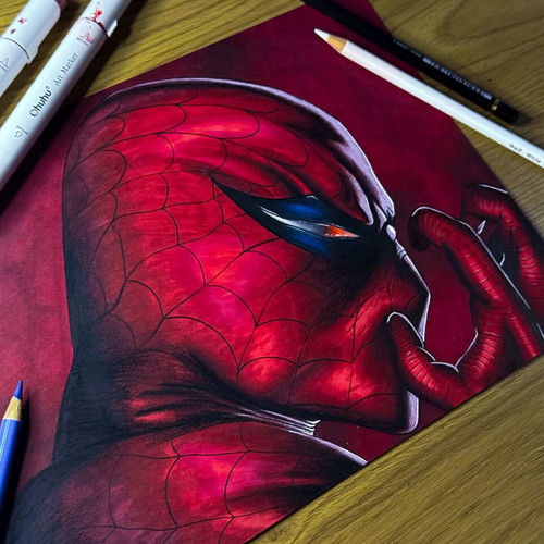 Spider-Man Original Handcrafted Drawing A4