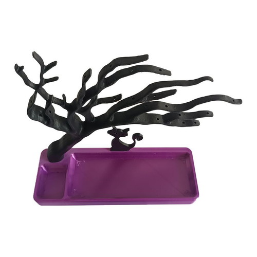 Jewelry Tray Black Cat and Tree 3D Printed Made to Order