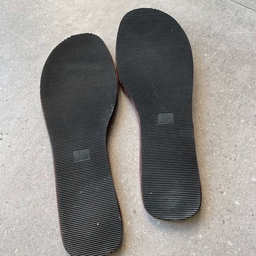 H&M sandals new with straw sole and braided brown straps size 40