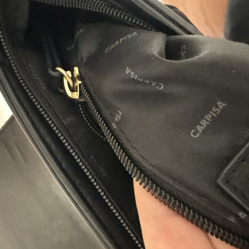 Carpisa Crossbody Shoulder Black Mini Flap Bag Used