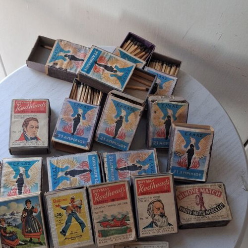 Lot of old matchboxes