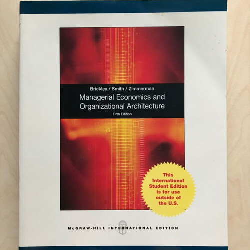 Managerial Economics and Organizational Architecture book like new, English