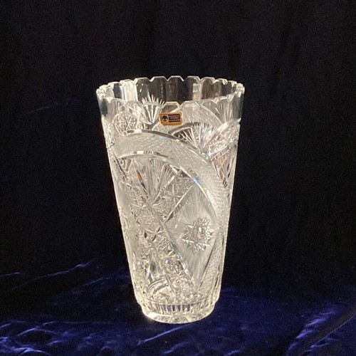 Crystal vase vintage made in East Germany new