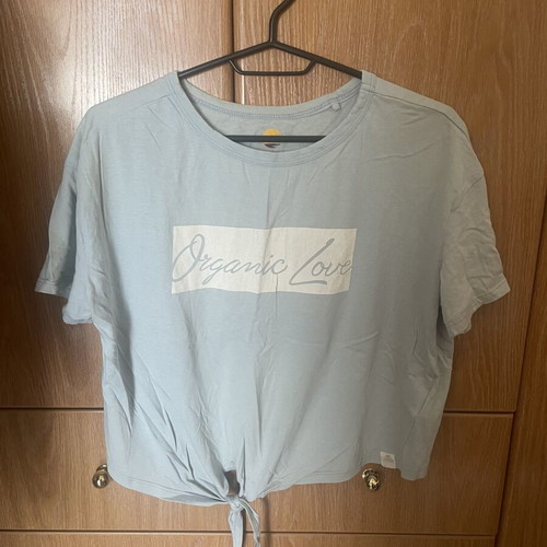 Funky Buddha blue tie-front t-shirt used