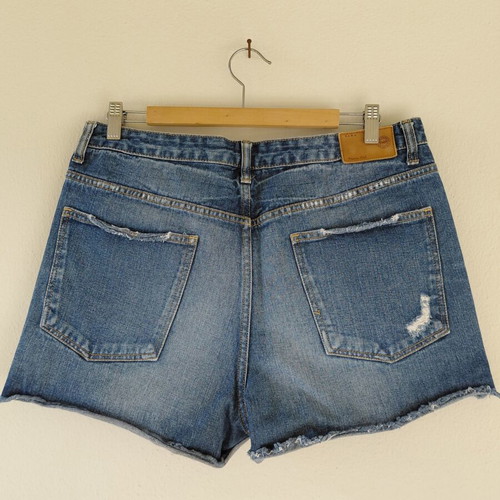 Zara denim shorts, premium wash, blue, size L