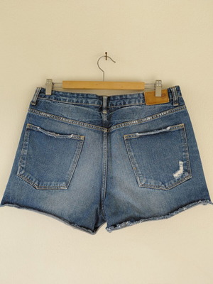 Zara denim shorts, premium wash, blue, size L