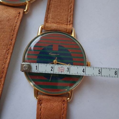 CANNON 17Jewels Swiss watches like new, set of 3 with leather straps