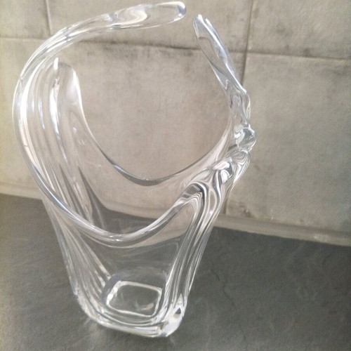 Decorative crystal basket like new, height 22 cm
