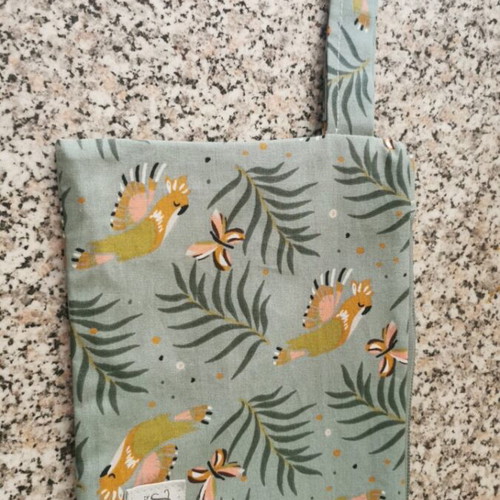 Think Pink handmade toiletry bag new green