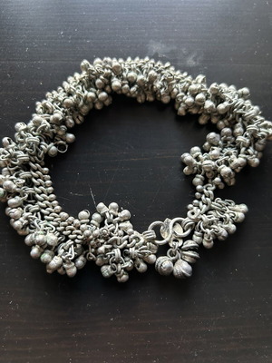 Indian Silver Anklet Vintage Tribal Style with Ghungroo Bells like new
