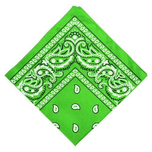 Bandana hip hop style light green cotton square scarf
