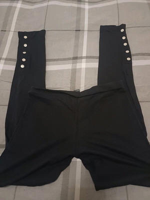 Mango leggings used with studs at hem, black, size S