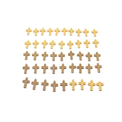 Plastic Cross Pendants new, pack of 50 with Christ and Virgin Mary