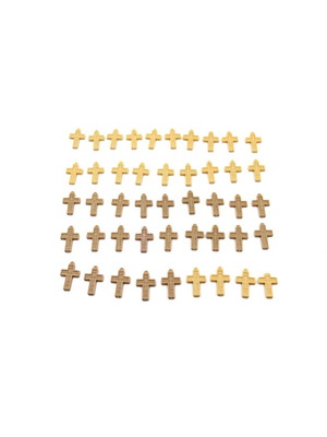 Plastic Cross Pendants new, pack of 50 with Christ and Virgin Mary