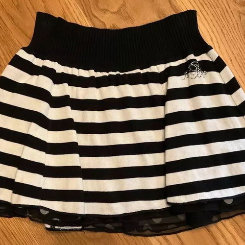 Vintage knitted mini skirt Iceberg like new, black and white