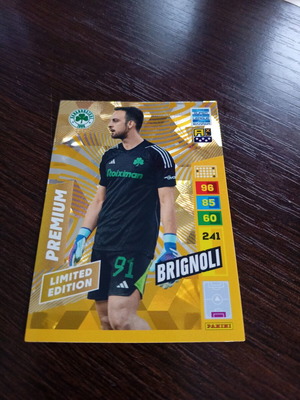 Κάρτα Brignoli Panini Superleague Adrenalyn premium καινούργια