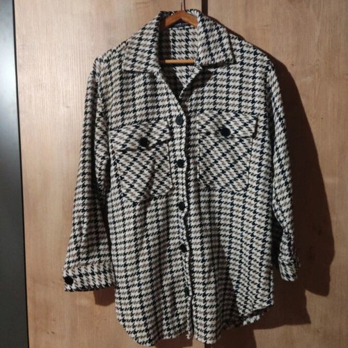 Women's jacket like new, black and beige, size M