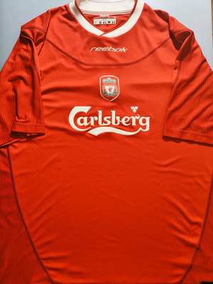 Retro φανέλα Liverpool FC Reebok Carlsberg μεταχειρισμένη, μέγεθος XL, 2002–2004