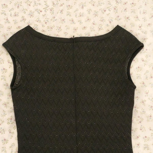 On Line black dress with sparkles like new, zig zag pattern, size S